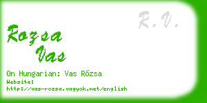 rozsa vas business card